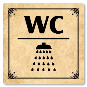 WC, sprcha, 80x80mm, pergamen, Nebraska